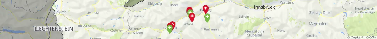Map view for Pharmacies emergency services nearby Imsterberg (Imst, Tirol)